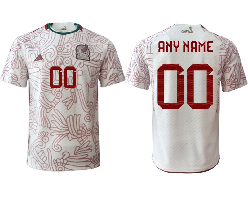 Men 2022 World Cup National Team Mexico away aaa version white customized Soccer Jerseys